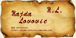 Majda Lovović vizit kartica